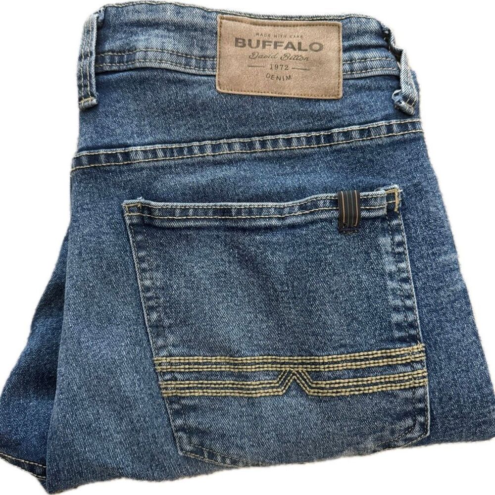 Buffalo David Bitton Evan-X Slim Straight Stretch Mens Jeans 32x30 - Picture 3 of 10